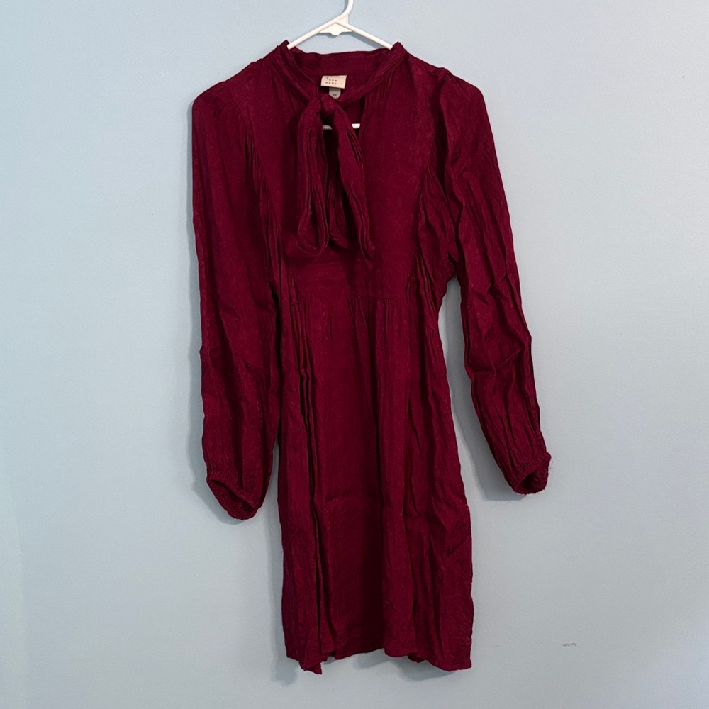 a new day Burgundy Long Sleeve Dress